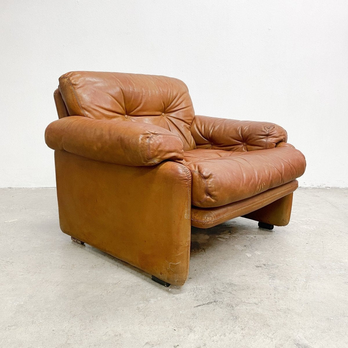 'Coronado' Leather Armchair By Afra and Tobia Scarpa For C&B Italia c1960s | Bazaa | Designer, Vintage and Antique Furniture