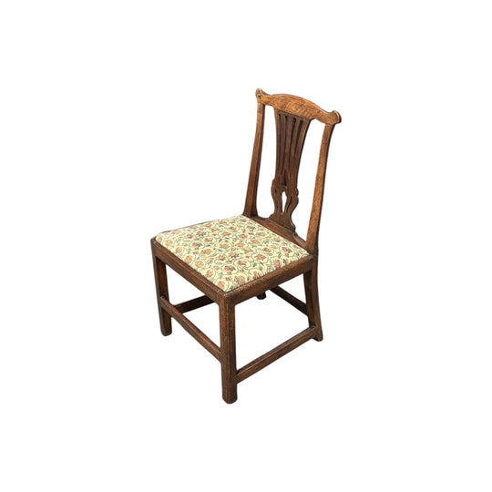 Country Chippendale elm chair, circa 1780