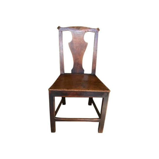 Country elm chair, vase shape splat, c.1800