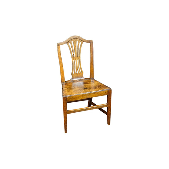 Country Hepplewhite oak chair, c.1800