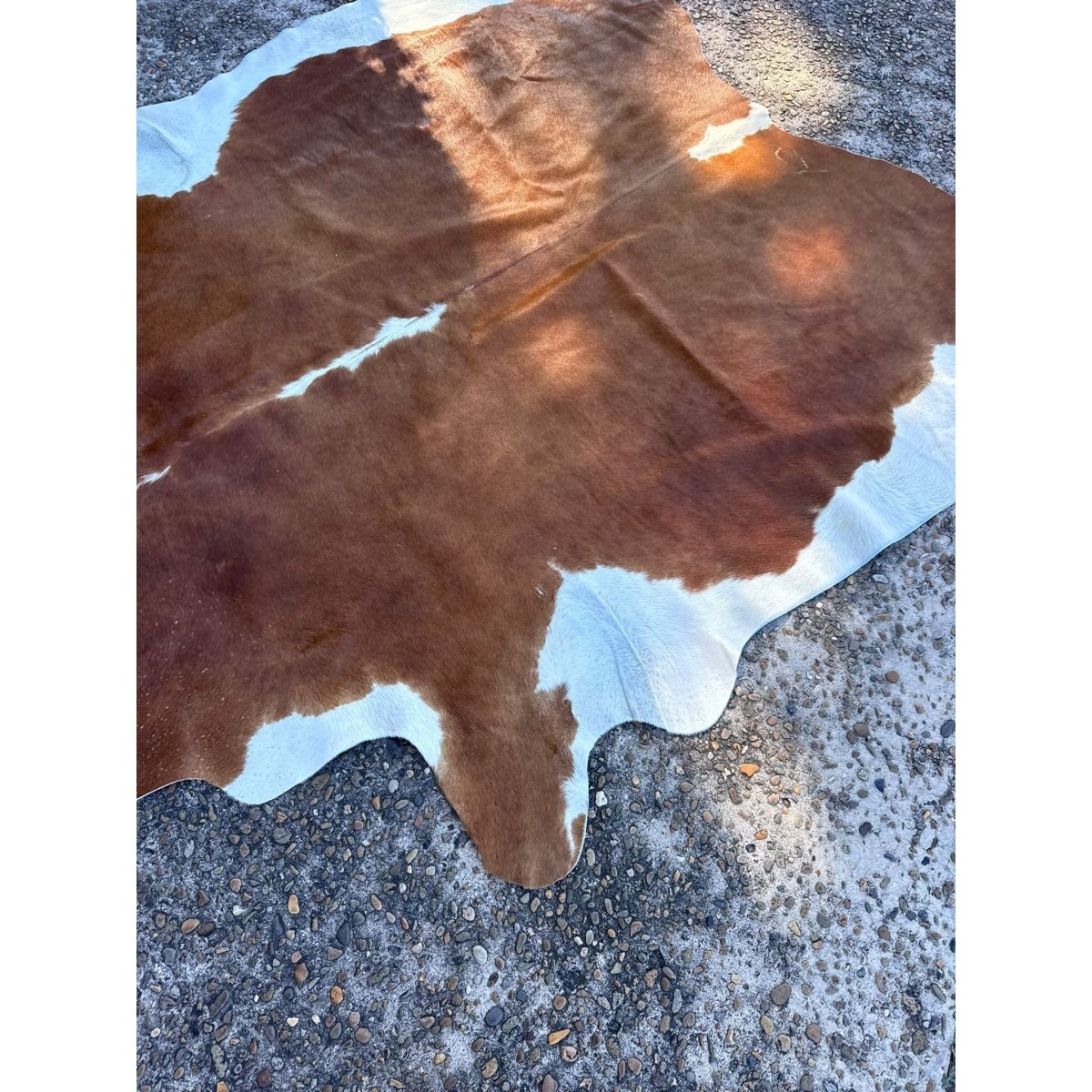 Cowhide Rug Brown White Natural Hide Large Premium Soft Floor Decor | Bazaa | Designer, Vintage and Antique Furniture