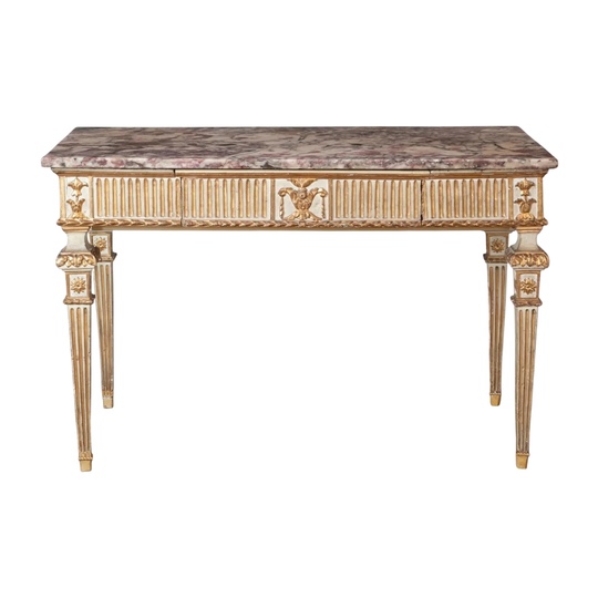 18th Century Tuscan Console with Fior Di Pesco Marble Top