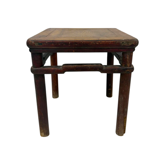 Antique Chinese Square Elm Side Table | 47x46x50cm