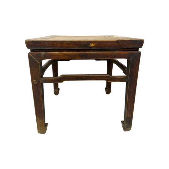 Antique Chinese Square Elm Side Table | 53x53x53cm