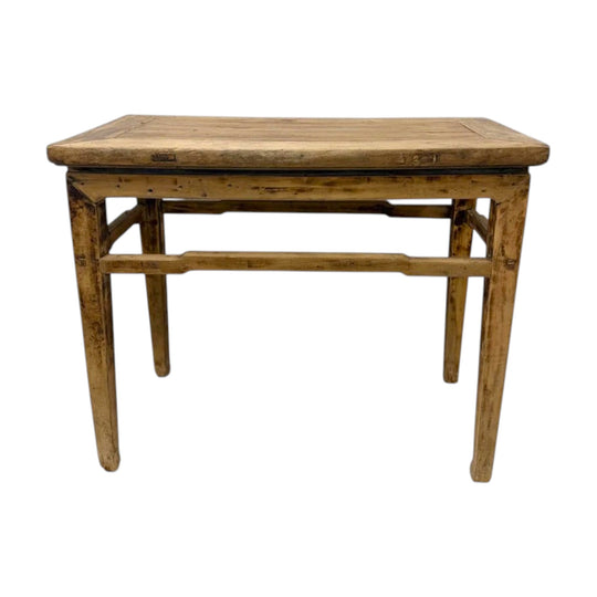 Light Coloured Antique Short Elm Console
