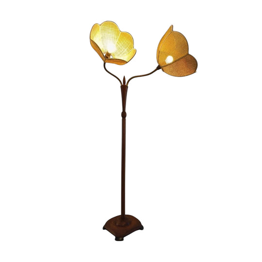 Fully Restored Solid Teak MCM Retro Floor Lamp