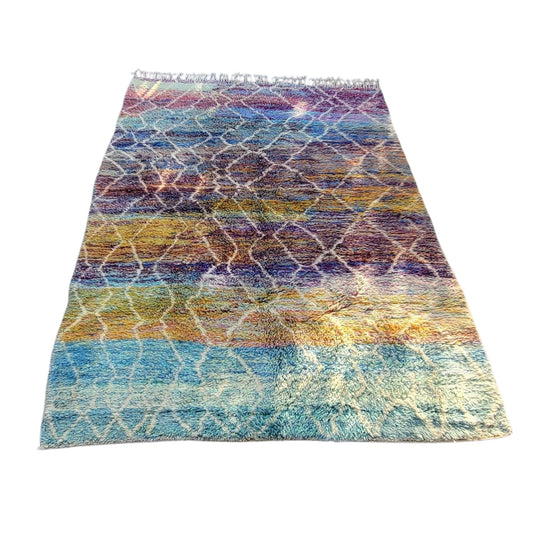 Moroccan Boujad Rug - Multicolour Hand-Knotted Wool