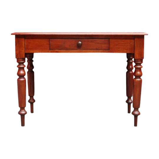 Antique Australian Cedar Single Drawer Hall Table, Sofa Table or Small Desk. B13123