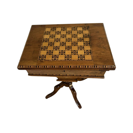 19th-century English Regency flip-top games table