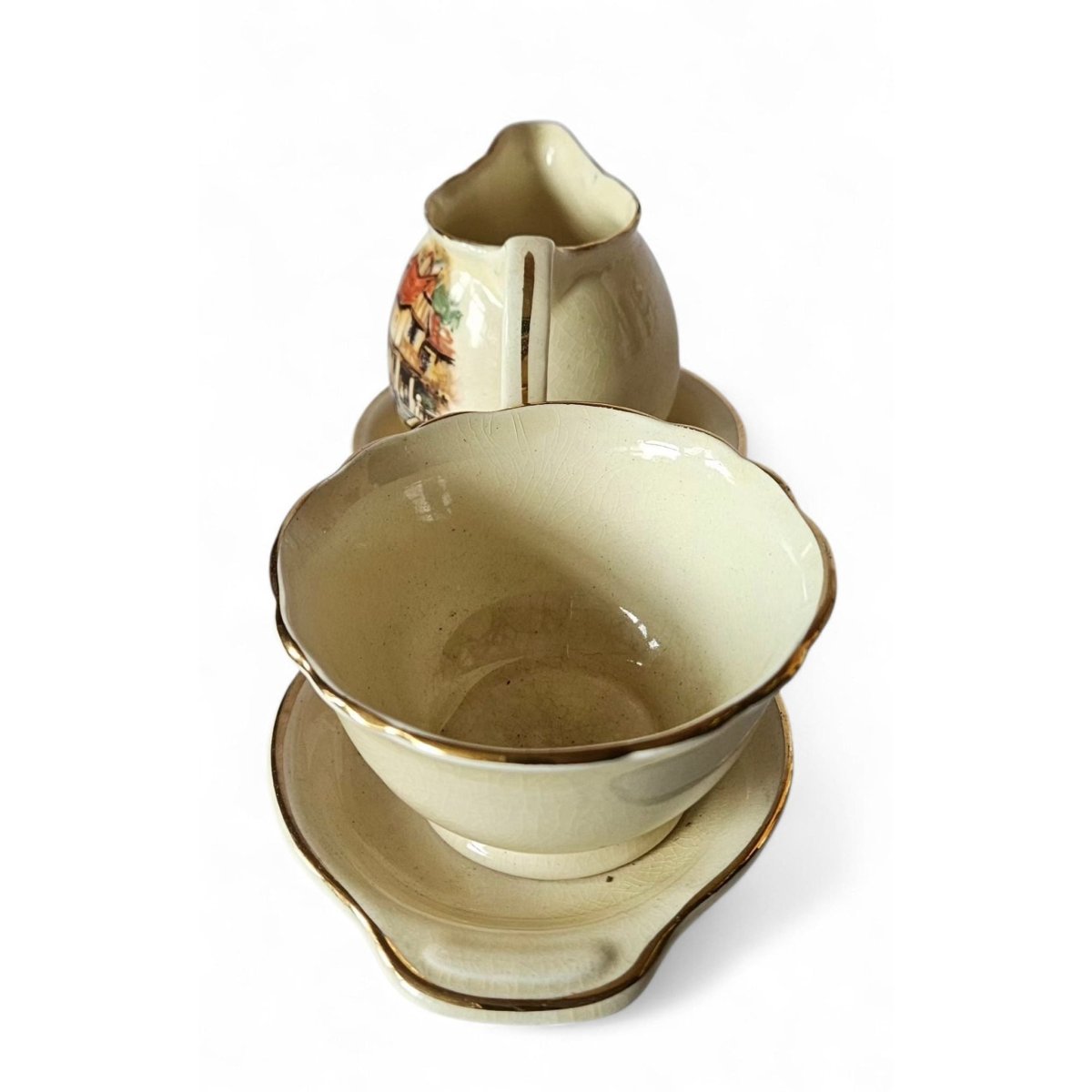 Crown Devon "Coaching Days" Swan Inn Hereford Manor House Oxford gravy set 1930s | Bazaa | Designer, Vintage and Antique Furniture