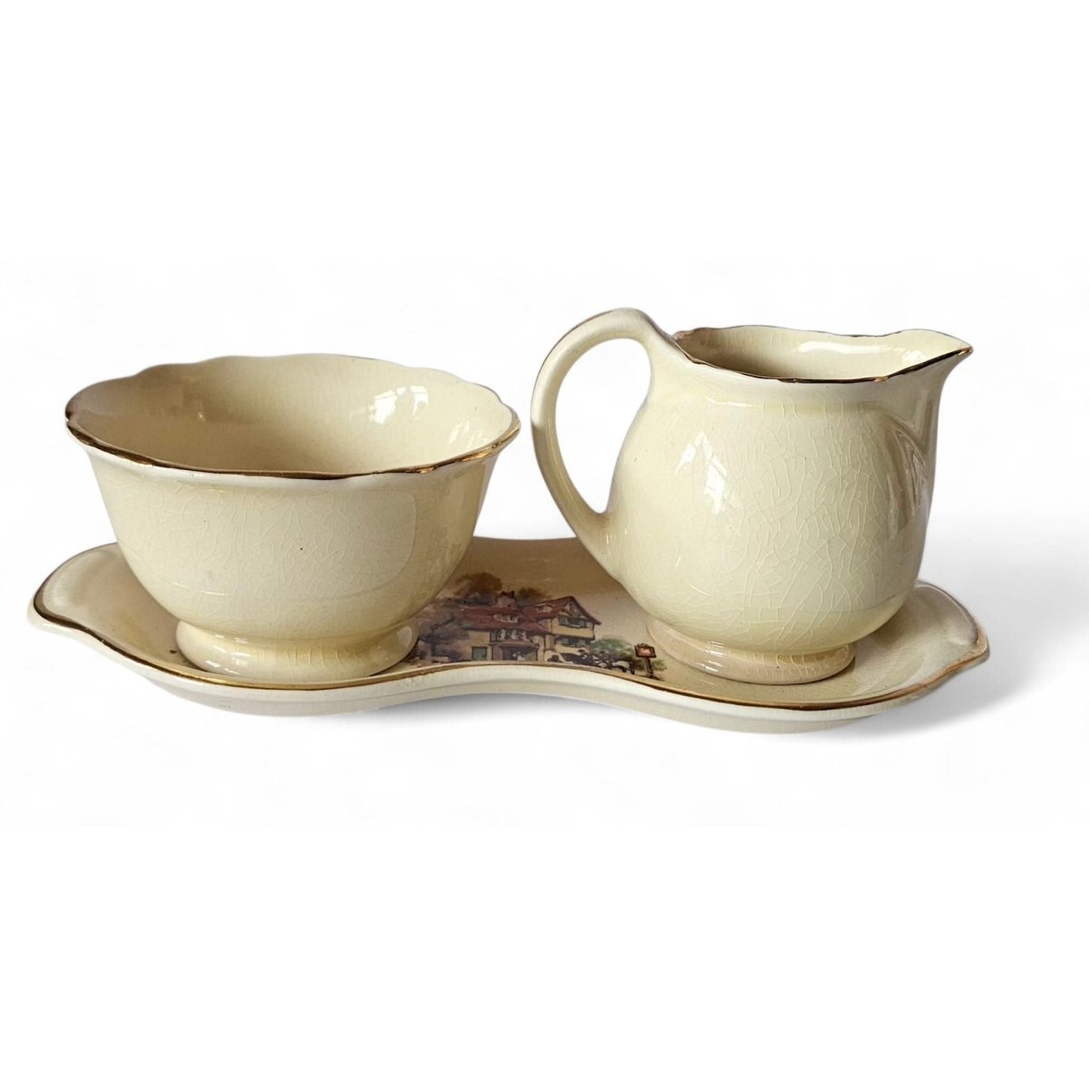 Crown Devon "Coaching Days" Swan Inn Hereford Manor House Oxford gravy set 1930s | Bazaa | Designer, Vintage and Antique Furniture