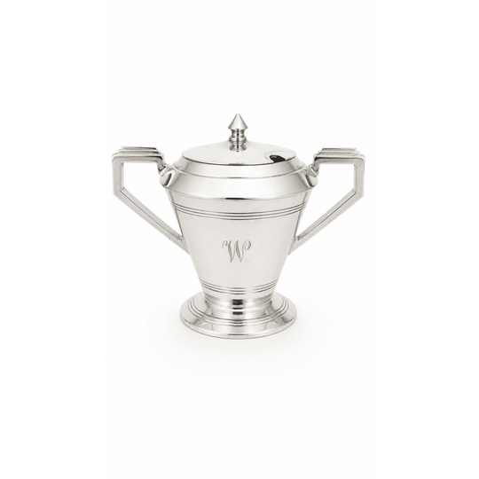 Crusader Plate England Art Deco Silver-Plated Lidded Sugar Bowl