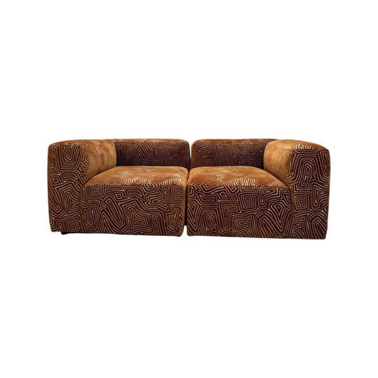 Custom Hay Mag Sofa Set - Tan Pattern