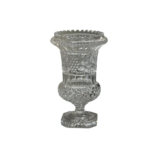 Cut crystal urn shaped vase c.1960