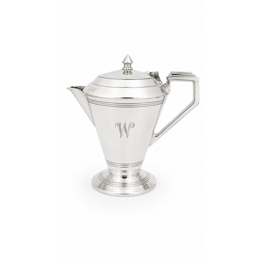 Art Deco Silver Plate Teapot Crusader England