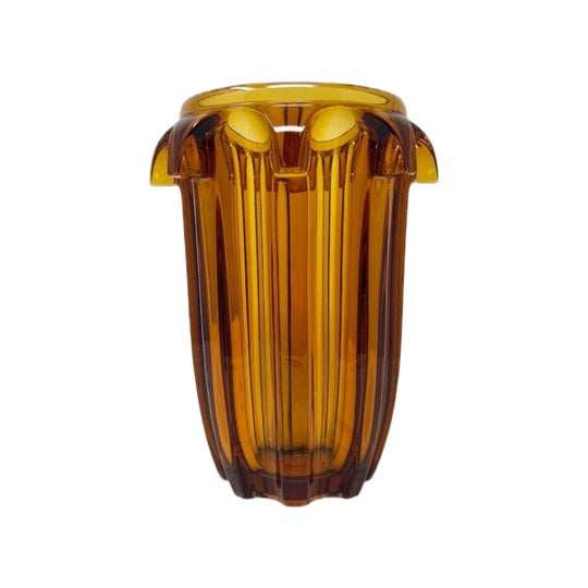 Czechoslovakian Art Deco Inwald Glass Vase by Rudolf Schröter, 1930s