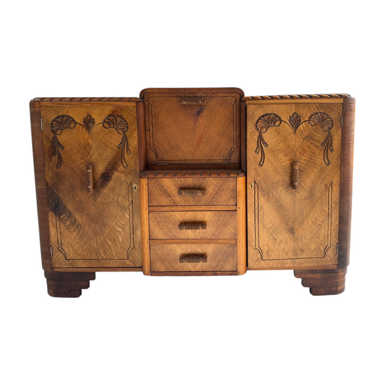Restored Art Nouveau Antique Cabinet