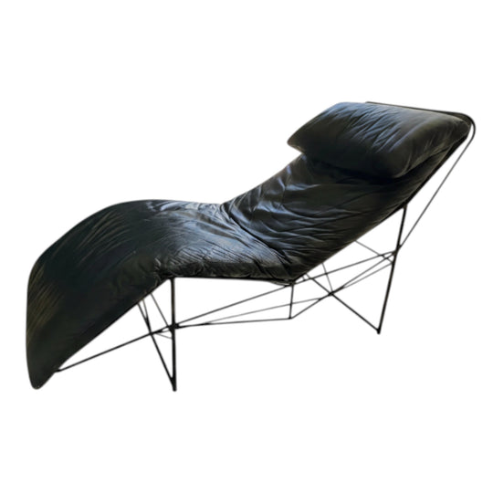 Italian soft leather chaise