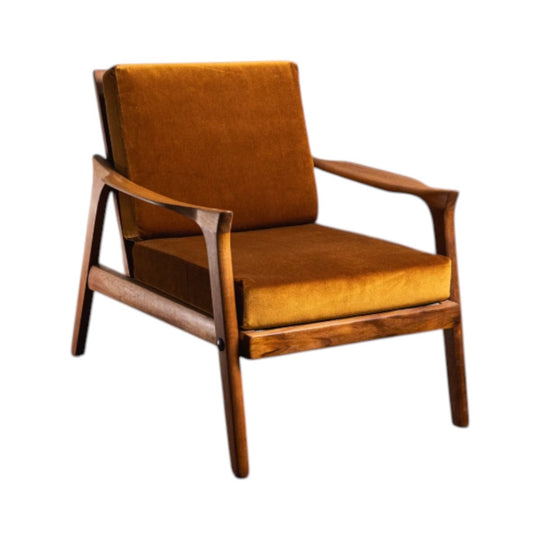 Danish Deluxe ‘Inga’ Lounge Chair, Australia, 1960s – Restored Timber Frame, Reupholstered Velvet Cushions