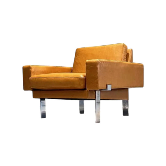 Danish Leather Armchair by Illum Wikkelso.