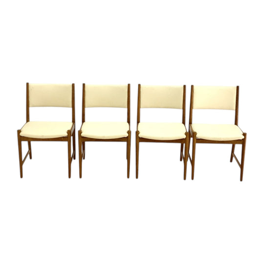 Danish Oak Dining Chair with new upholstery. Attributed to Kurt Østervig 4 available as a set of 4 or pairs.