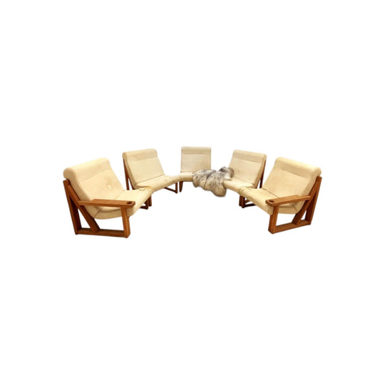 Danish Pine Modular Seating Set - 5 pieces