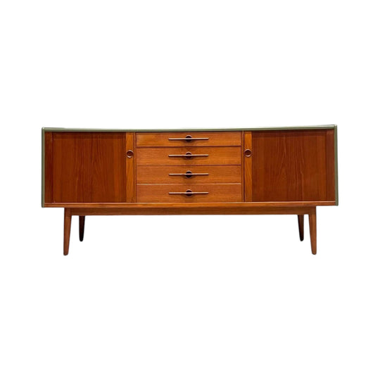 Danish Teak Tambour-Door Sideboard