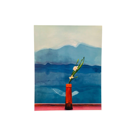 David Hockney Mount Fuji and Flowers