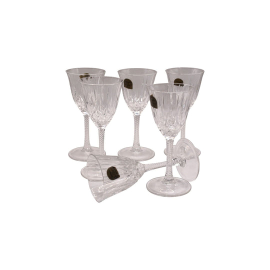 DaVinci Crystal Port Glasses. Camilla made in Italy. Set of 6