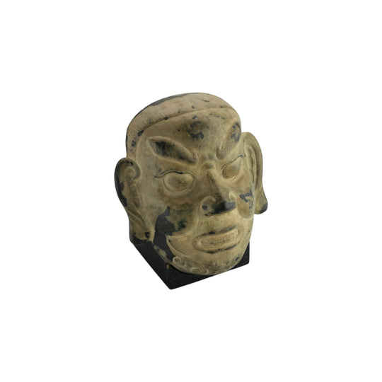 Decorative Bronze Chinese Mask with Stand