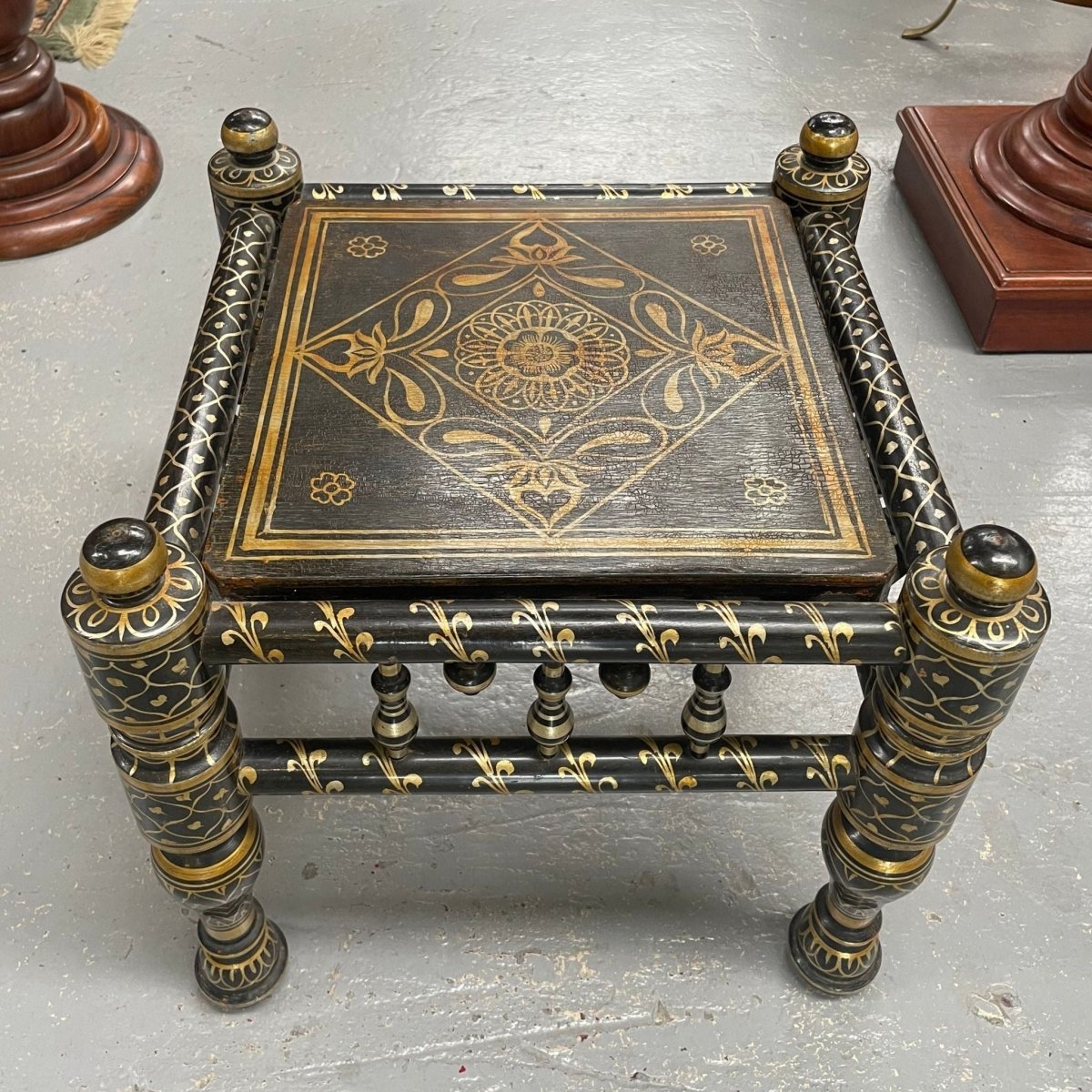 Decorative Hand Painted Moroccan Small Table | Bazaa | Designer, Vintage and Antique Furniture