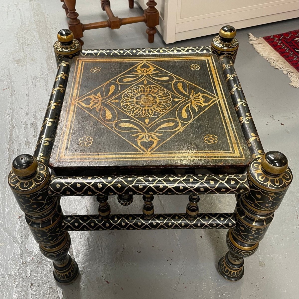Decorative Hand Painted Moroccan Small Table | Bazaa | Designer, Vintage and Antique Furniture