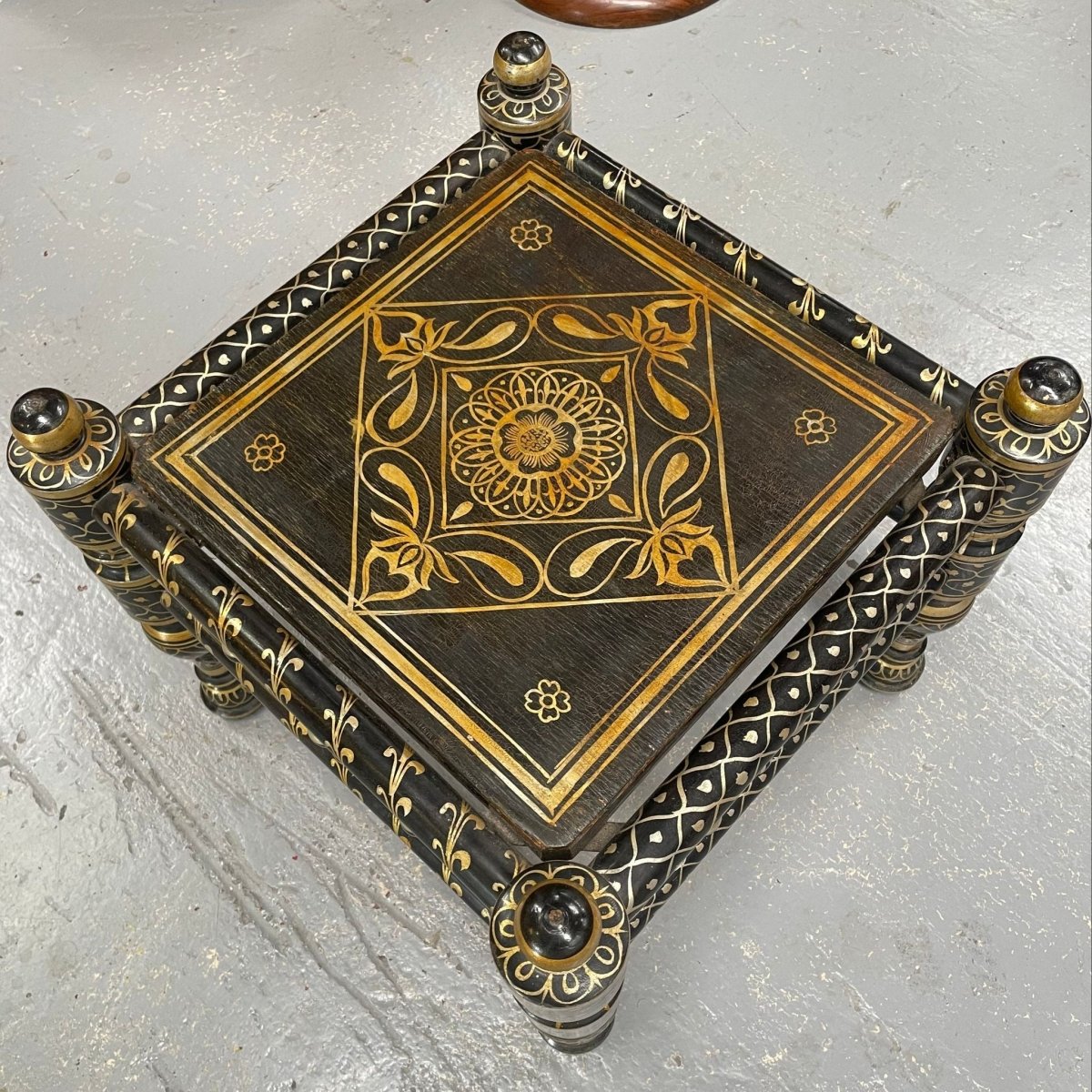 Decorative Hand Painted Moroccan Small Table | Bazaa | Designer, Vintage and Antique Furniture