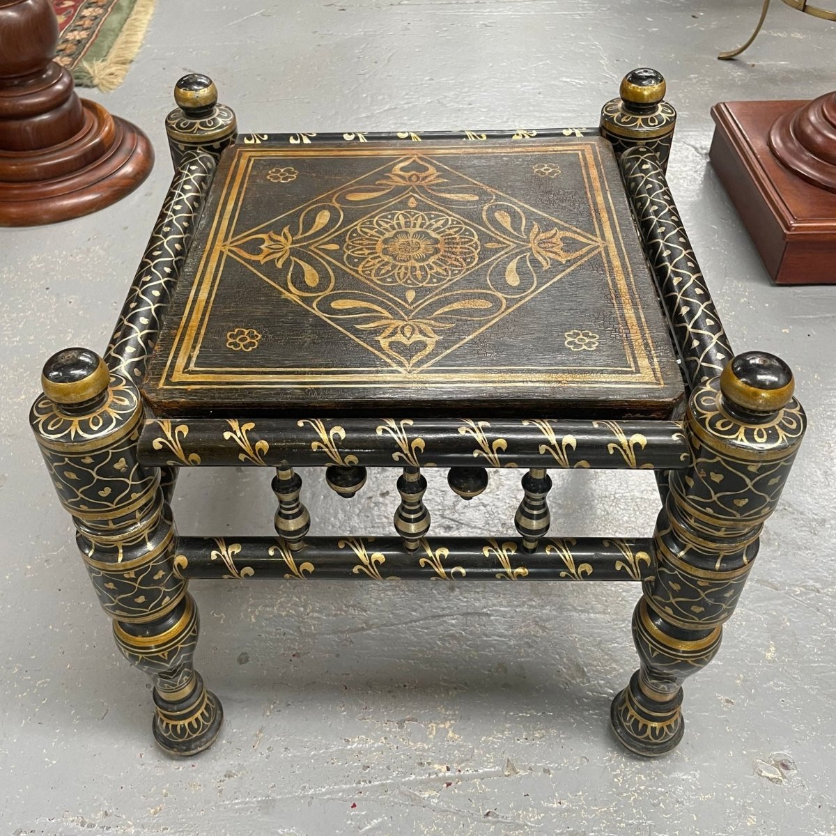 Decorative Hand Painted Moroccan Small Table | Bazaa | Designer, Vintage and Antique Furniture