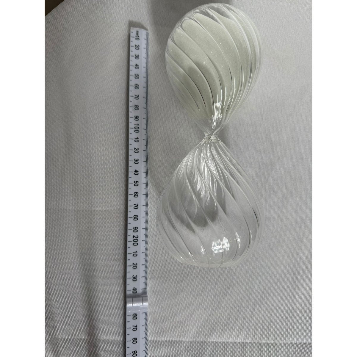 Decorative Swirl Glass Sand Timer Hourglass White | Bazaa | Designer, Vintage and Antique Furniture