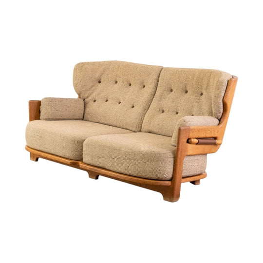 "Denis" Sofa in Light Oak by Guillerme and Chambron for "Votre Maison"