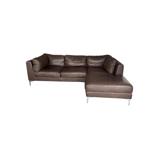 Design Within Reach Leather Sectional Sofa