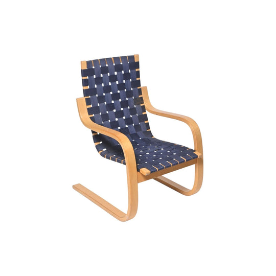 Designer Alvar Aalto 'Model 406' Webbed Chair