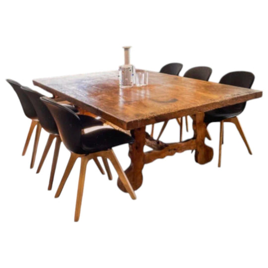 Dining Table Solid Timber Reclaimed Style 2.2m x 1.2m Rustic Farmhouse COCO Republic Town & Country