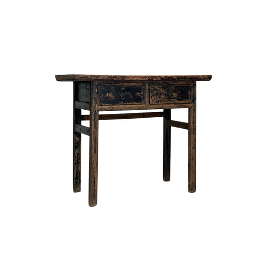 Distressed 2 Drawer Console