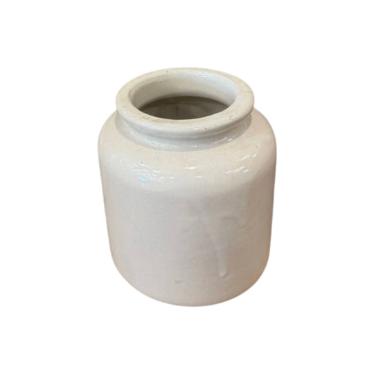 French Stoneware Mustard Jar Lab Lagny