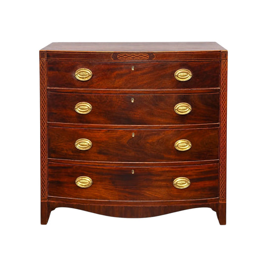 A Good George III Mahogany Bow-Front Chest of Drawers, c.1810