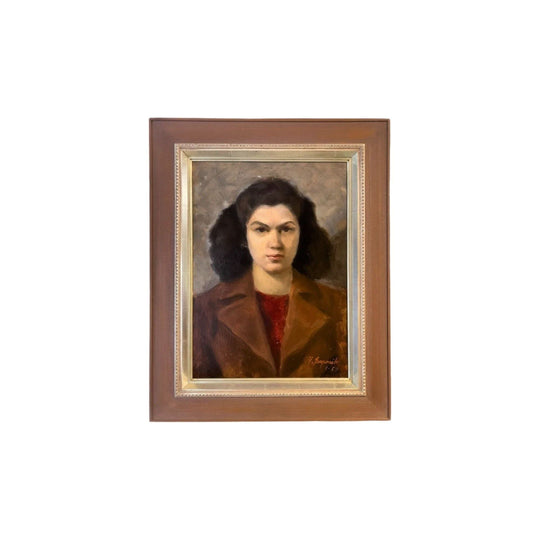 Double sided mid century Italian Portrait