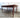 Side profile showing the tapered legs and extension leaves beneath the tabletop.