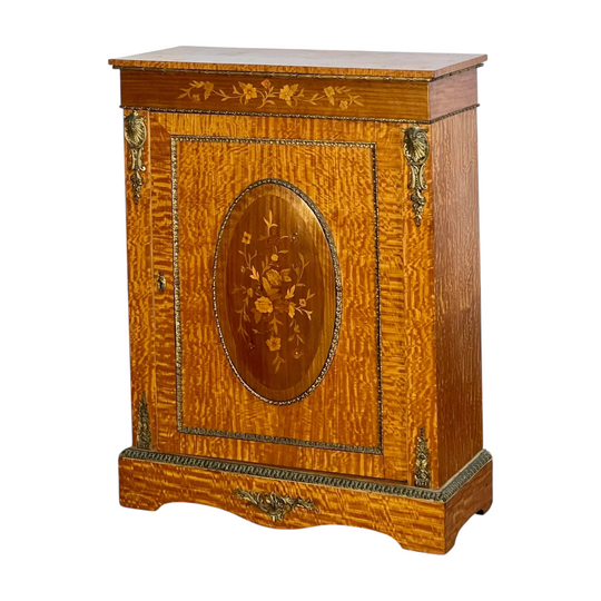 Antique French Satinwood Side Cabinet.