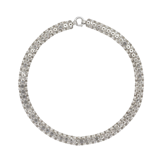 Victorian Sterling Silver Collar with Star Punch Link