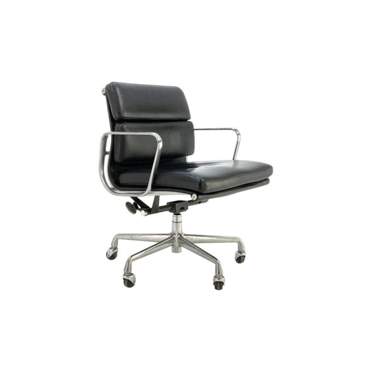 Eames Black Low Back Soft Pad Chair. 3 available, priced individually.
