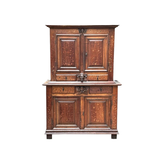 Early 19th Century Continental walnut marquetry cabinet c.1820