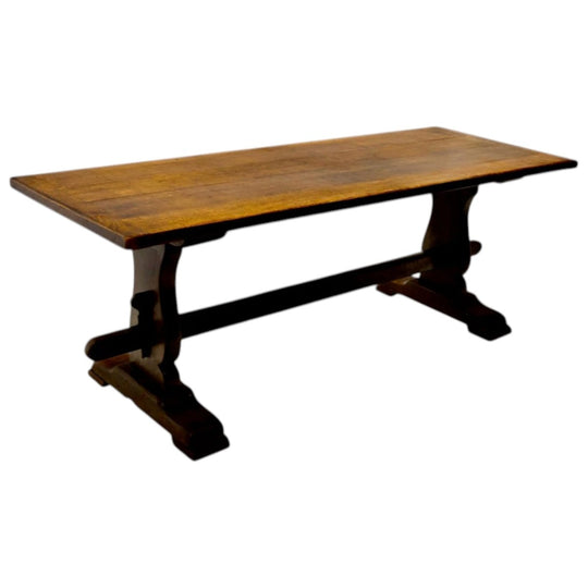 Early 19th century Oak Trestle table