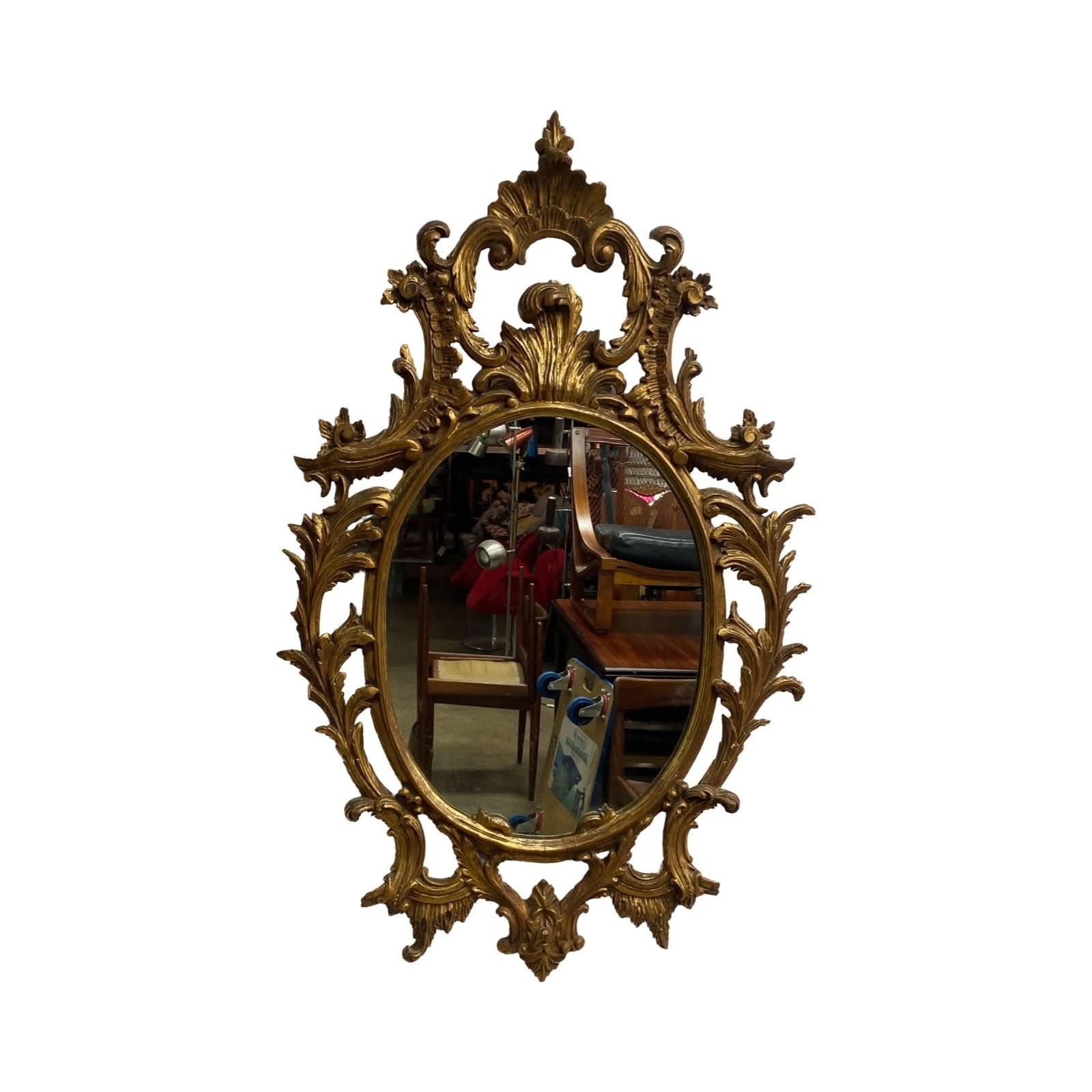 Early 20th Century Baroque Style Ornate Gold Mirror | Bazaa | Designer, Vintage and Antique Furniture